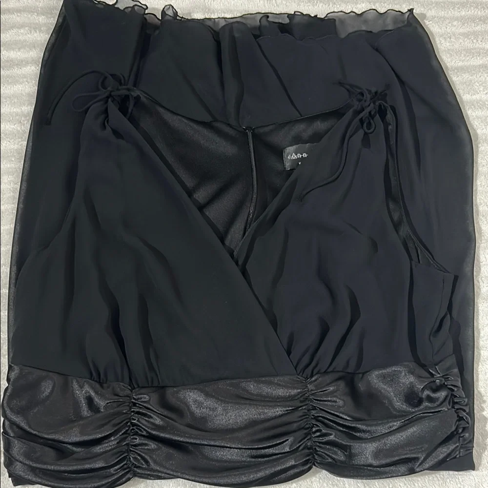 Connected Women Apparel Elegant Black Midi Dress Size 14W Preowned - Picture 8 of 9